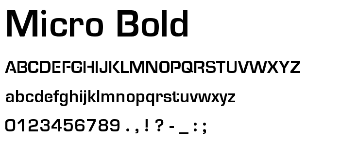 Micro Bold font